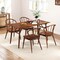 Costway Wooden Dining Chair Set of 2/4 with High Spindle Back Rubber Wood Legs Wide Seat